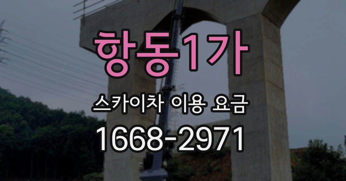 항동1가 스카이차 이용 요금