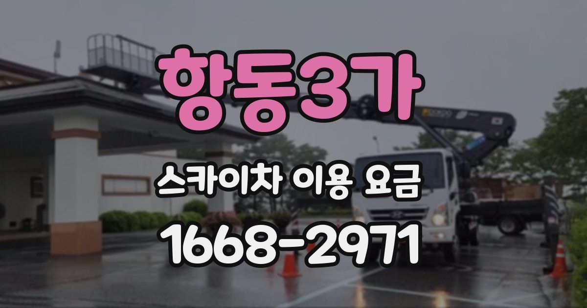 항동3가 스카이차 이용 요금