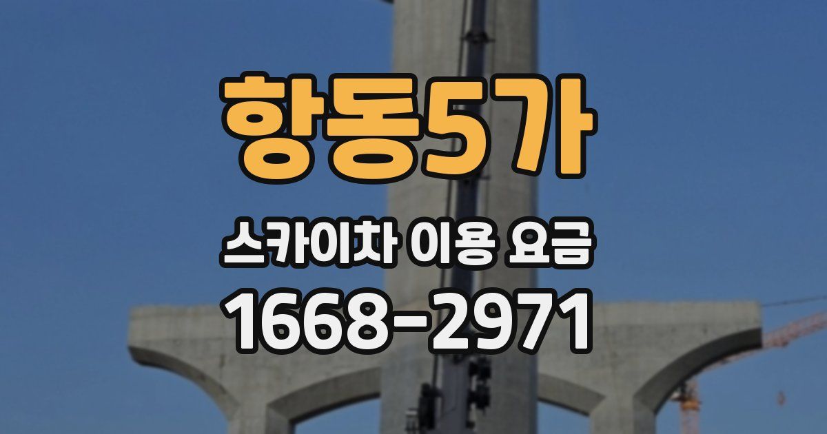 항동5가 스카이차 이용 요금