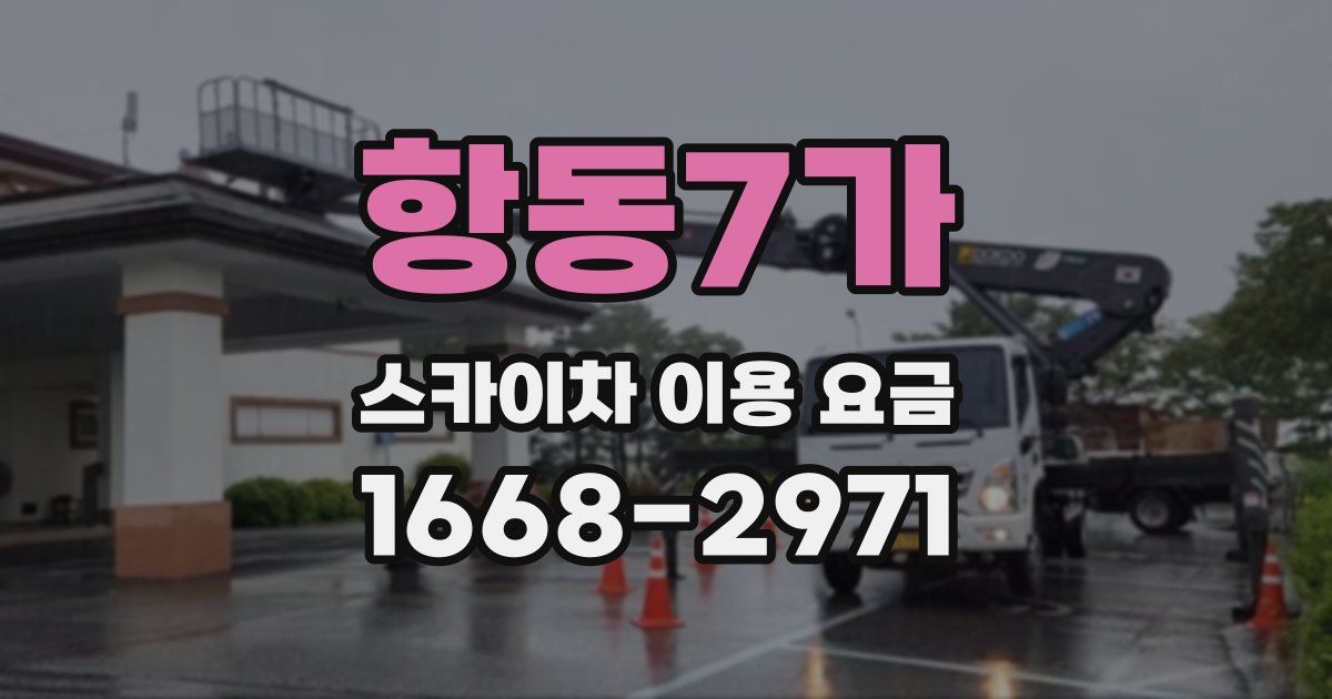 항동7가 스카이차 이용 요금