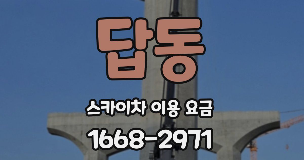 답동 스카이차 이용 요금