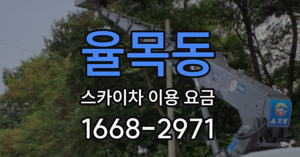 율목동 스카이차 이용 요금