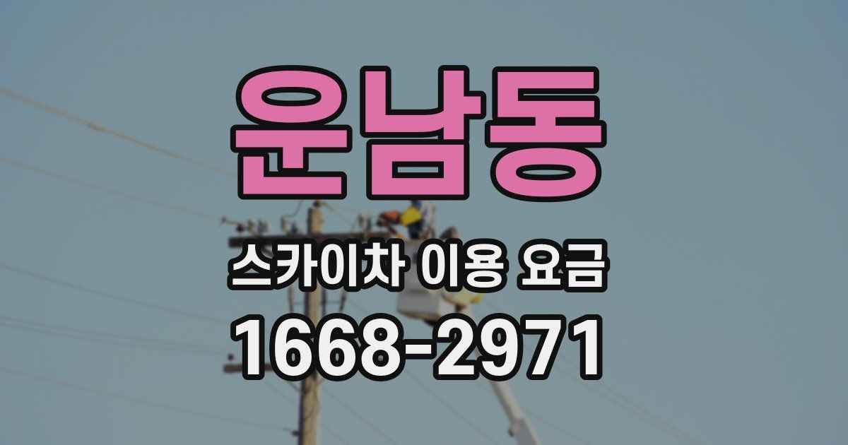 운남동 스카이차 이용 요금