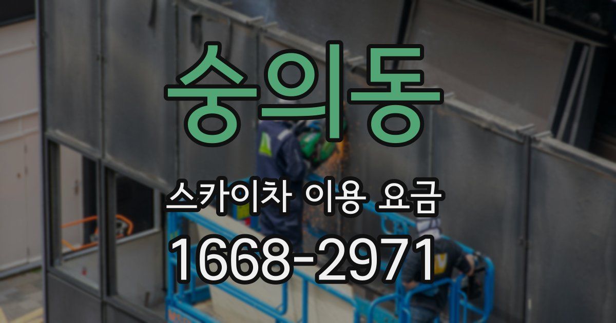 숭의동 스카이차 이용 요금