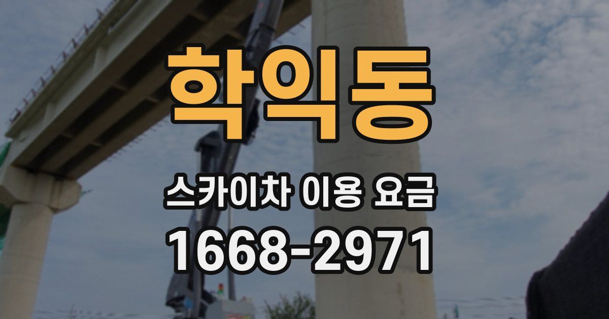 학익동 스카이차 이용 요금