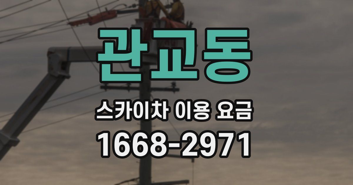 관교동 스카이차 이용 요금