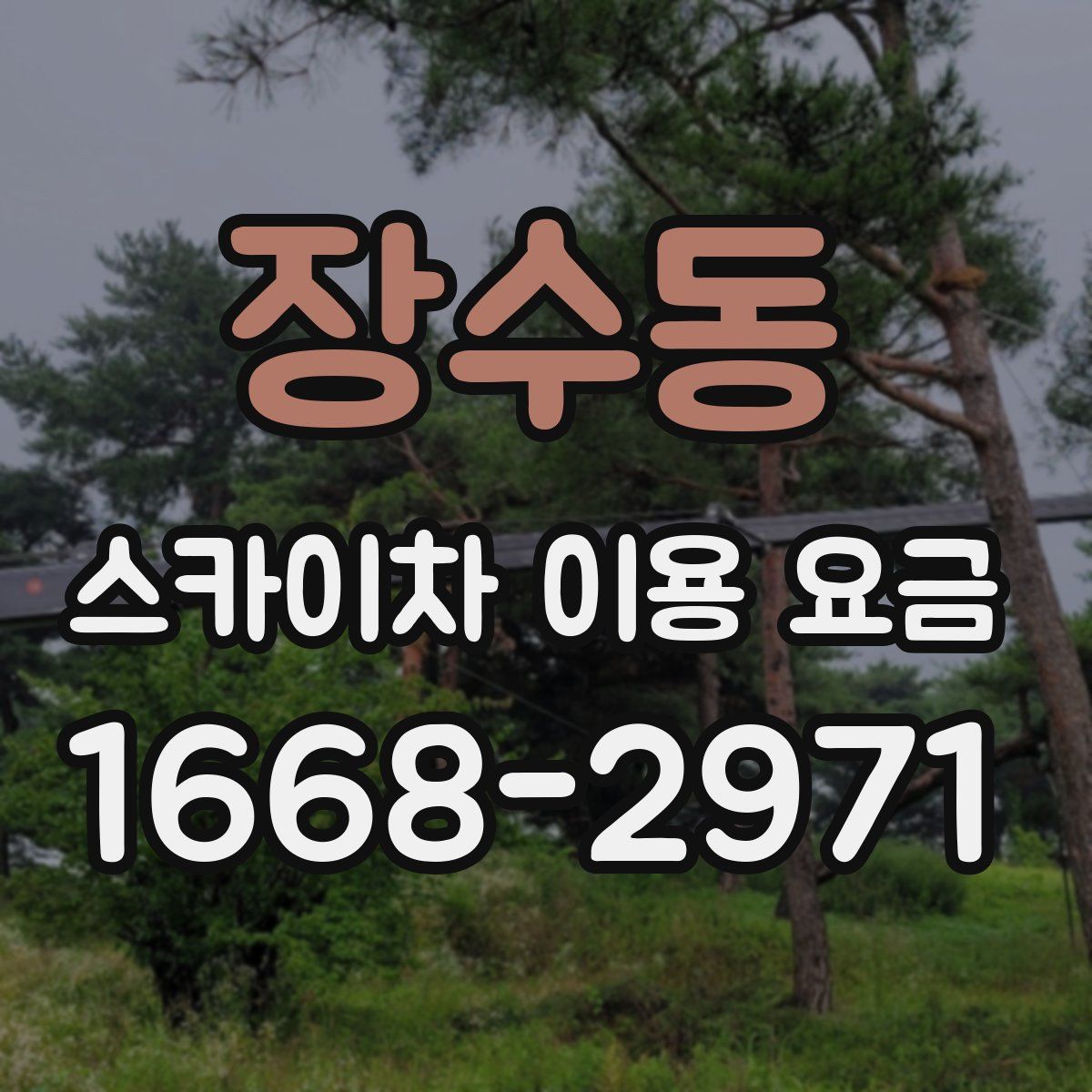 장수동 스카이차 이용 요금