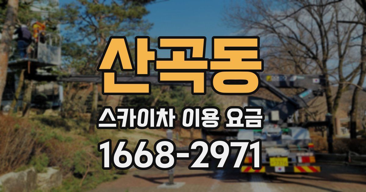 산곡동 스카이차 이용 요금