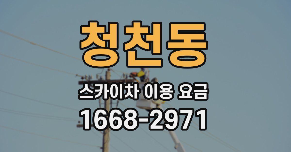 청천동 스카이차 이용 요금