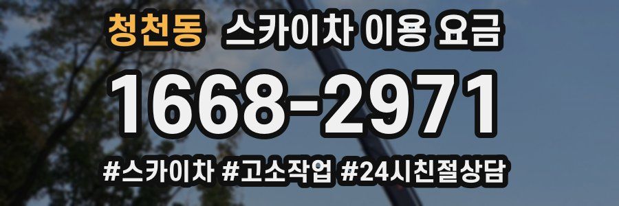 청천동 스카이차 이용 요금