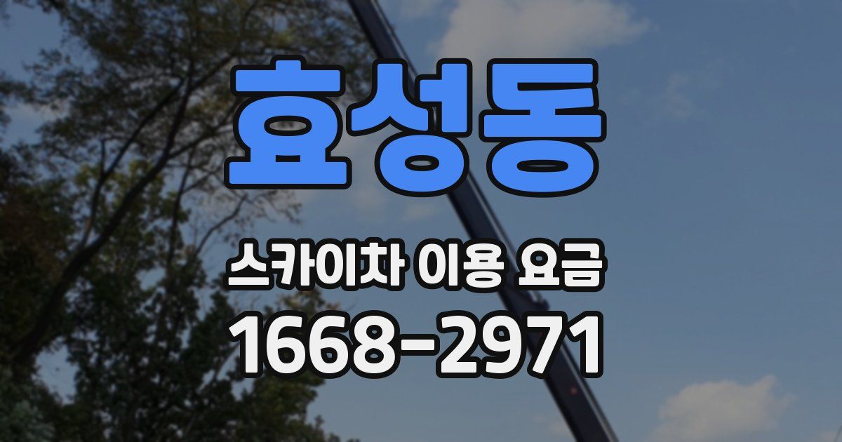 효성동 스카이차 이용 요금