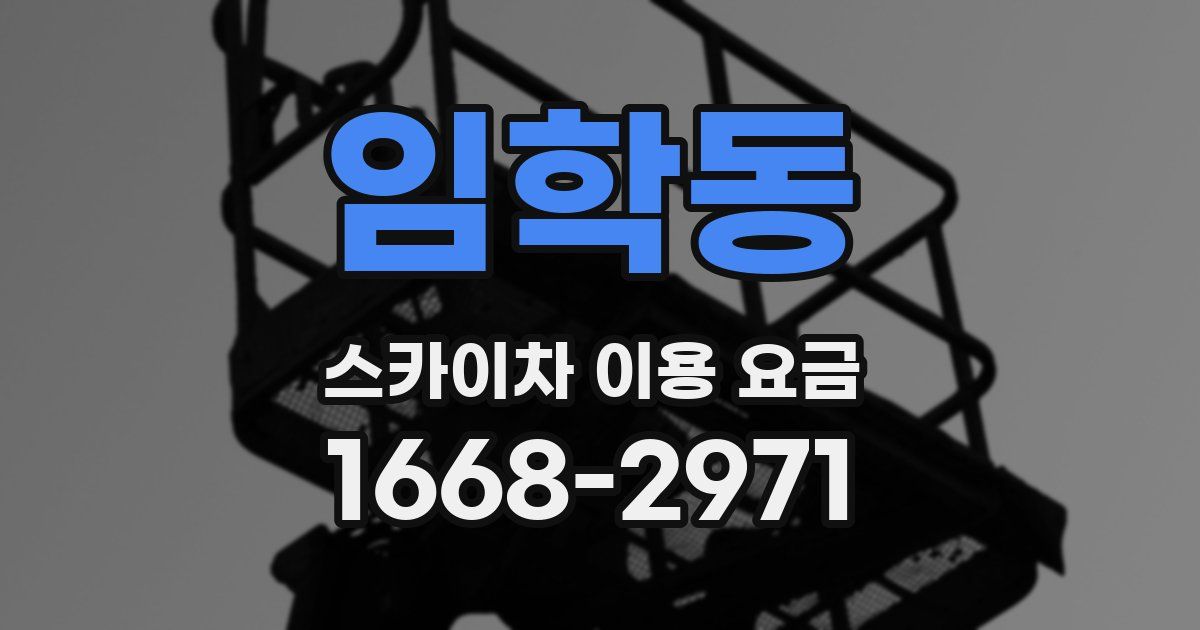 임학동 스카이차 이용 요금