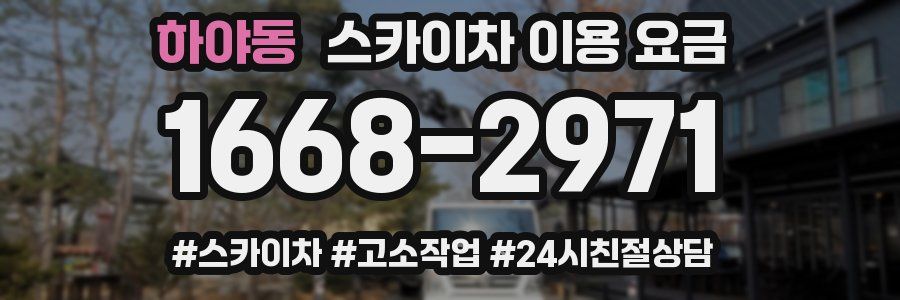 하야동 스카이차 이용 요금