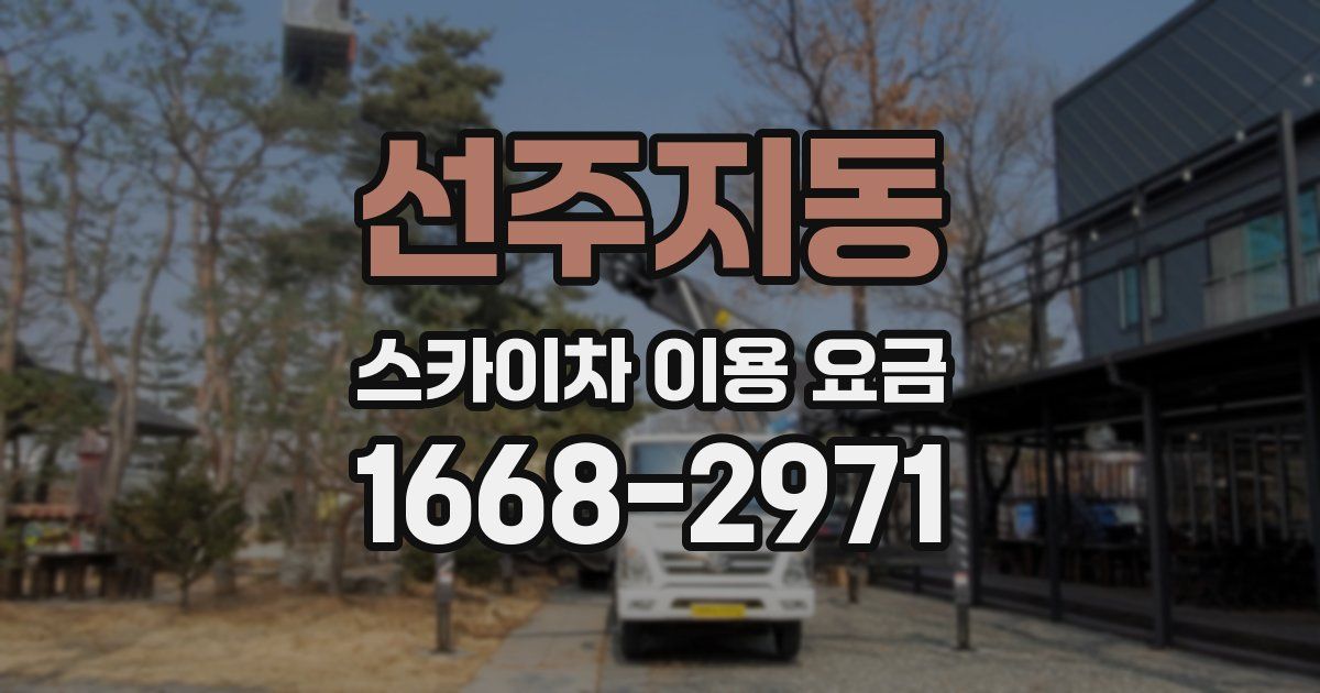 선주지동 스카이차 이용 요금