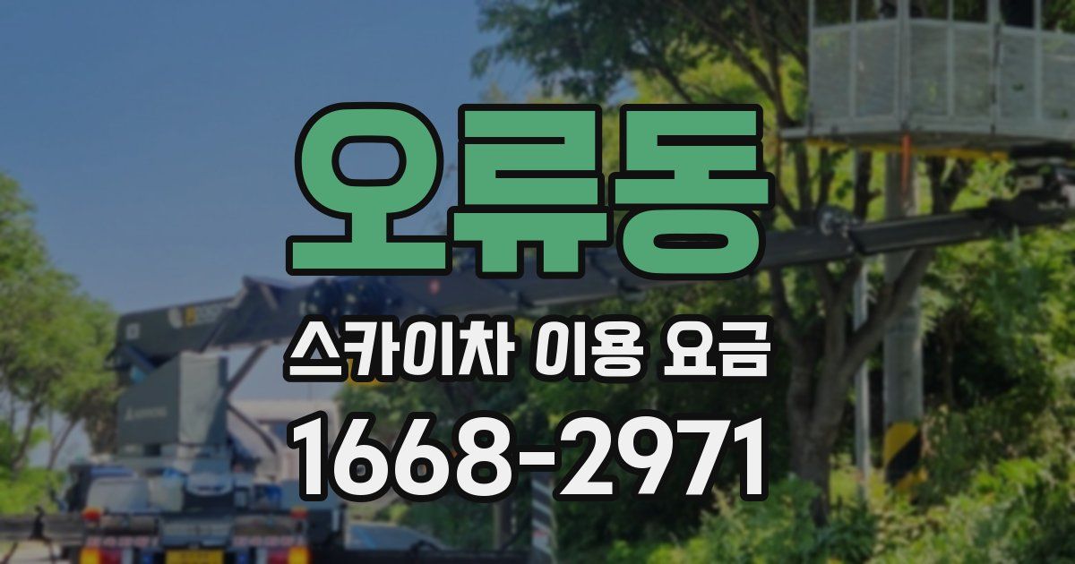 오류동 스카이차 이용 요금