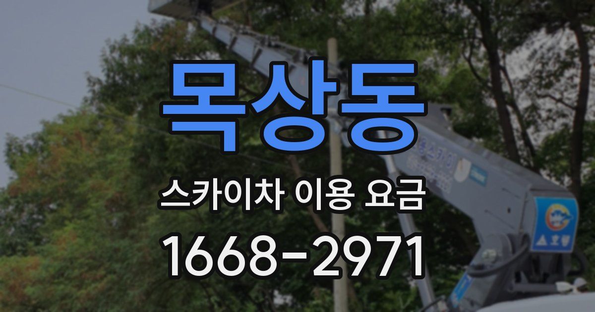 목상동 스카이차 이용 요금