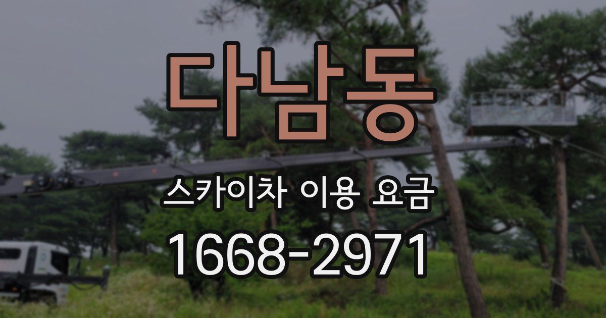 다남동 스카이차 이용 요금