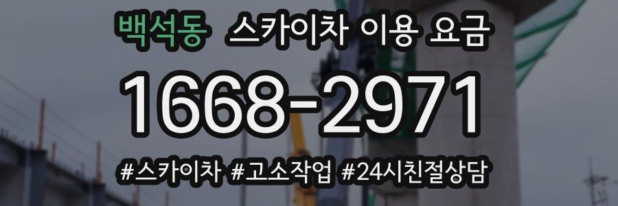 백석동 스카이차 이용 요금