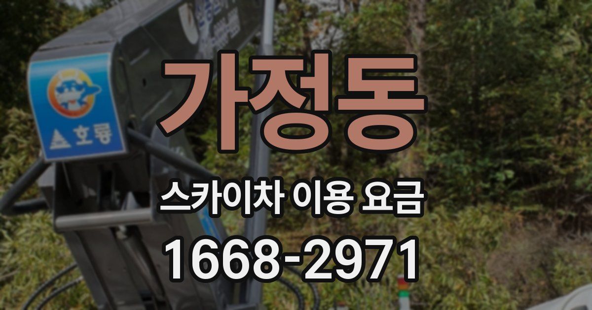 가정동 스카이차 이용 요금