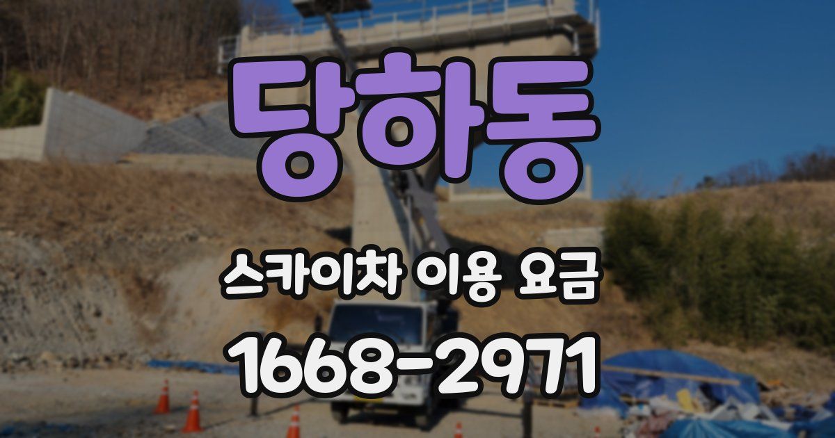 당하동 스카이차 이용 요금
