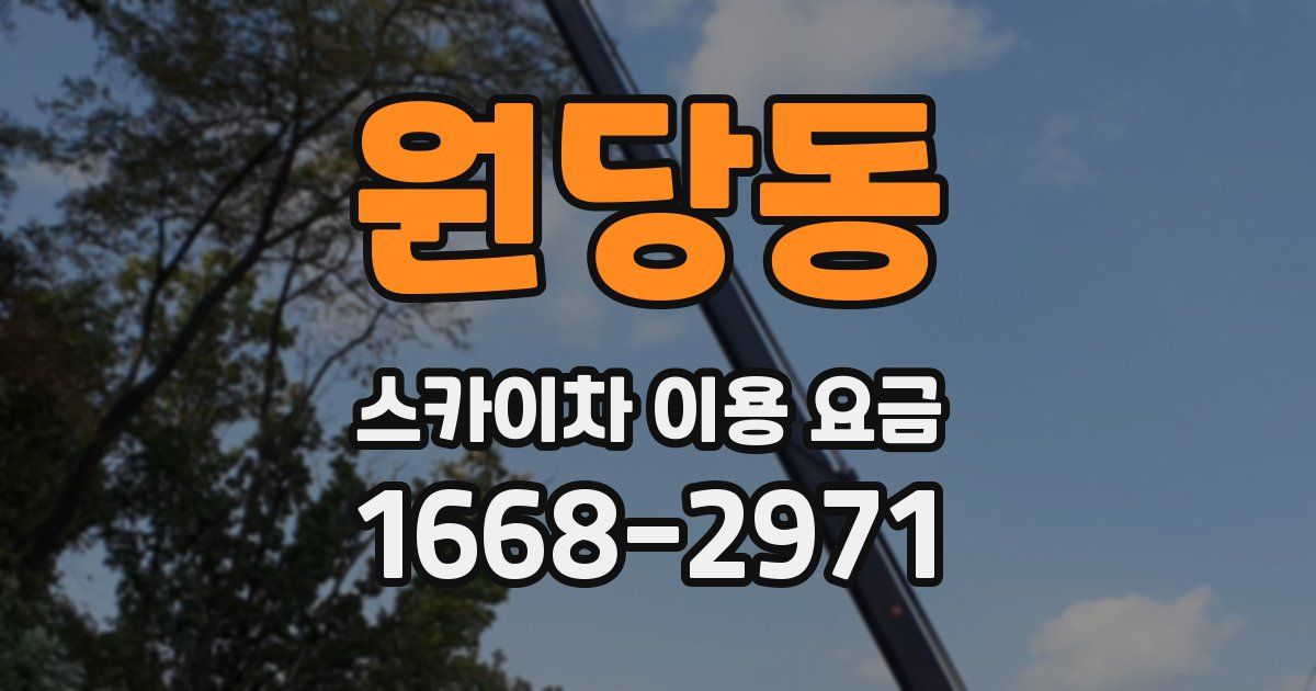 원당동 스카이차 이용 요금