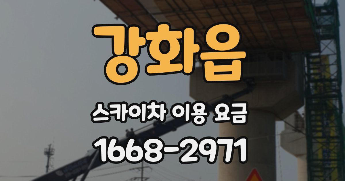 강화읍 스카이차 이용 요금