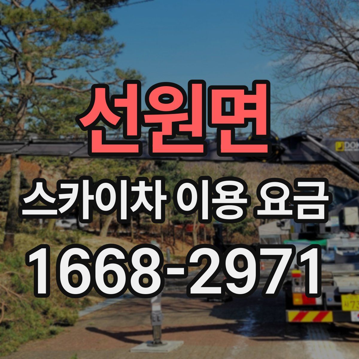 선원면 스카이차 이용 요금