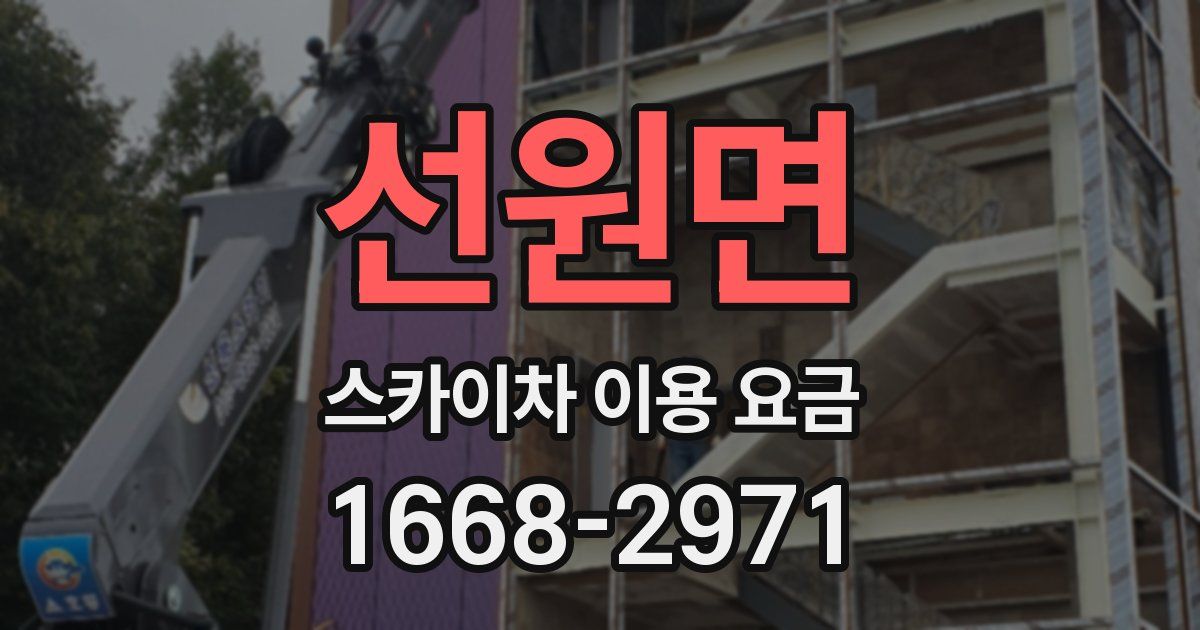 선원면 스카이차 이용 요금