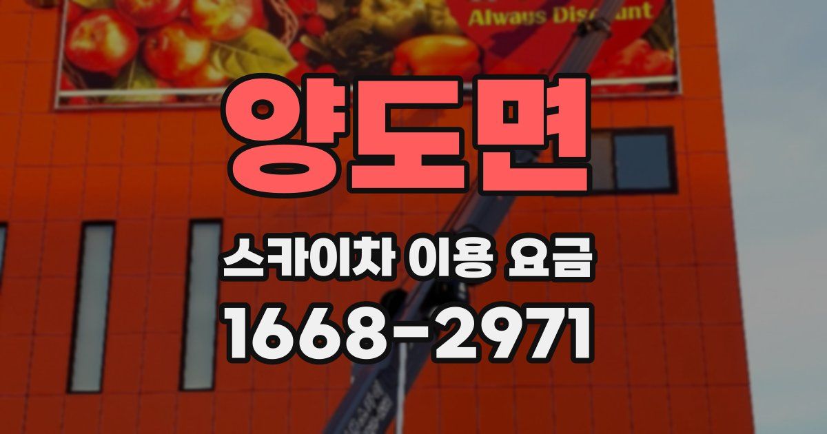 양도면 스카이차 이용 요금