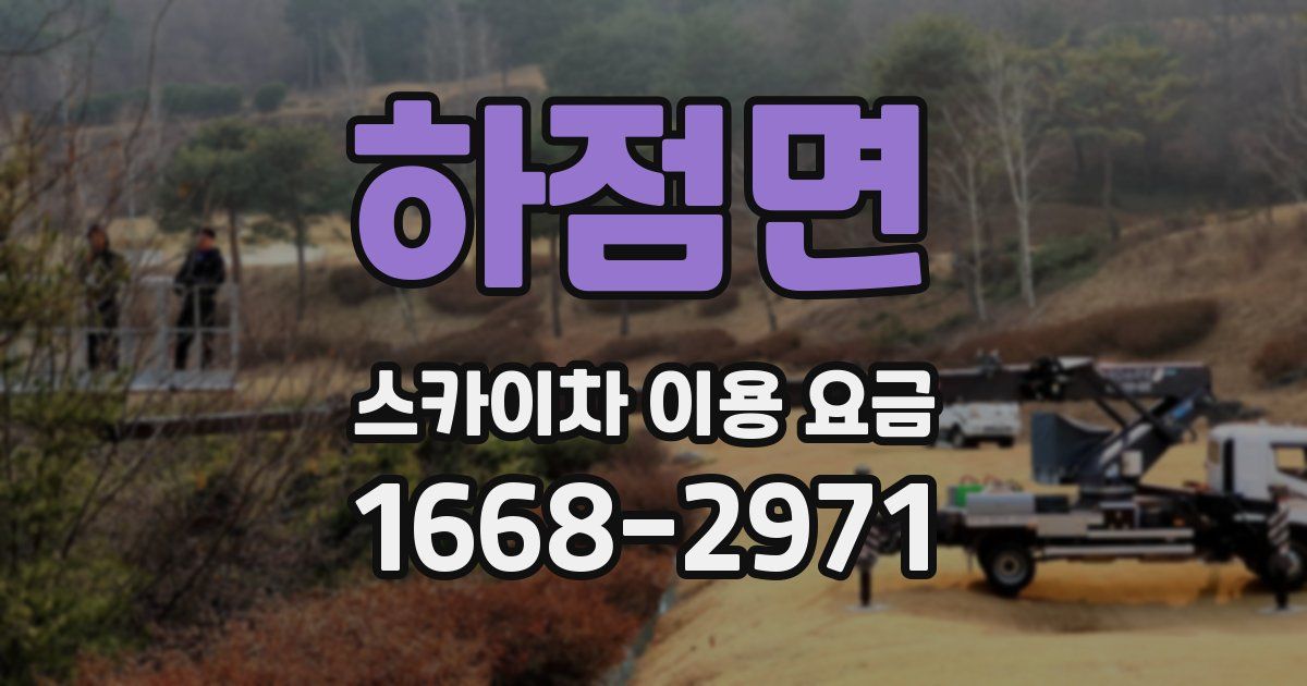 하점면 스카이차 이용 요금