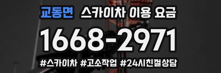 교동면 스카이차 이용 요금