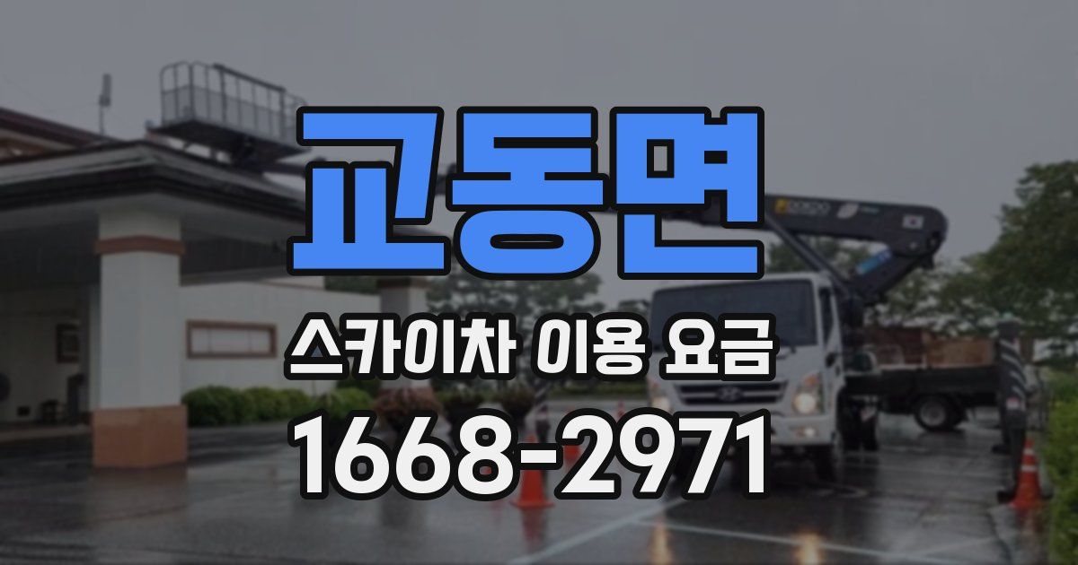 교동면 스카이차 이용 요금