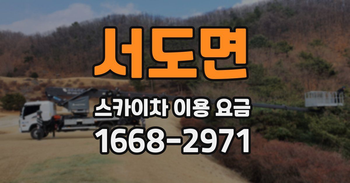 서도면 스카이차 이용 요금