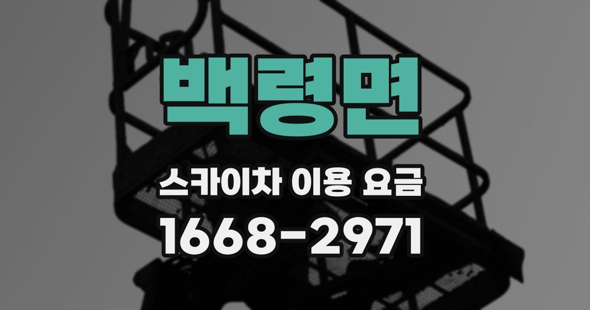 백령면 스카이차 이용 요금