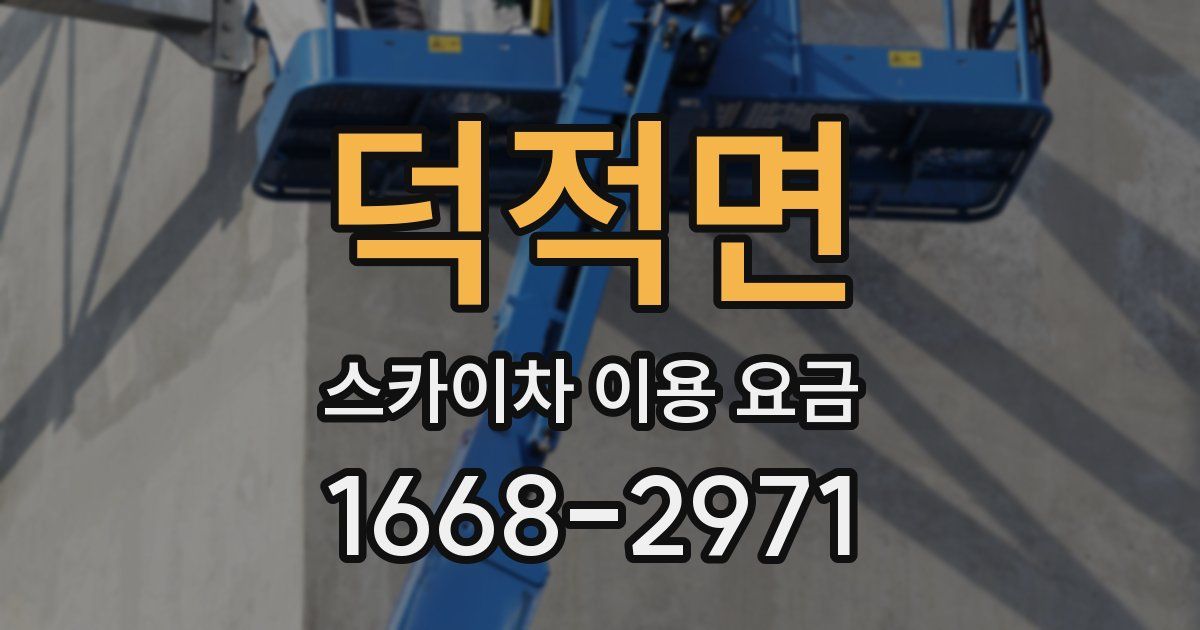 덕적면 스카이차 이용 요금
