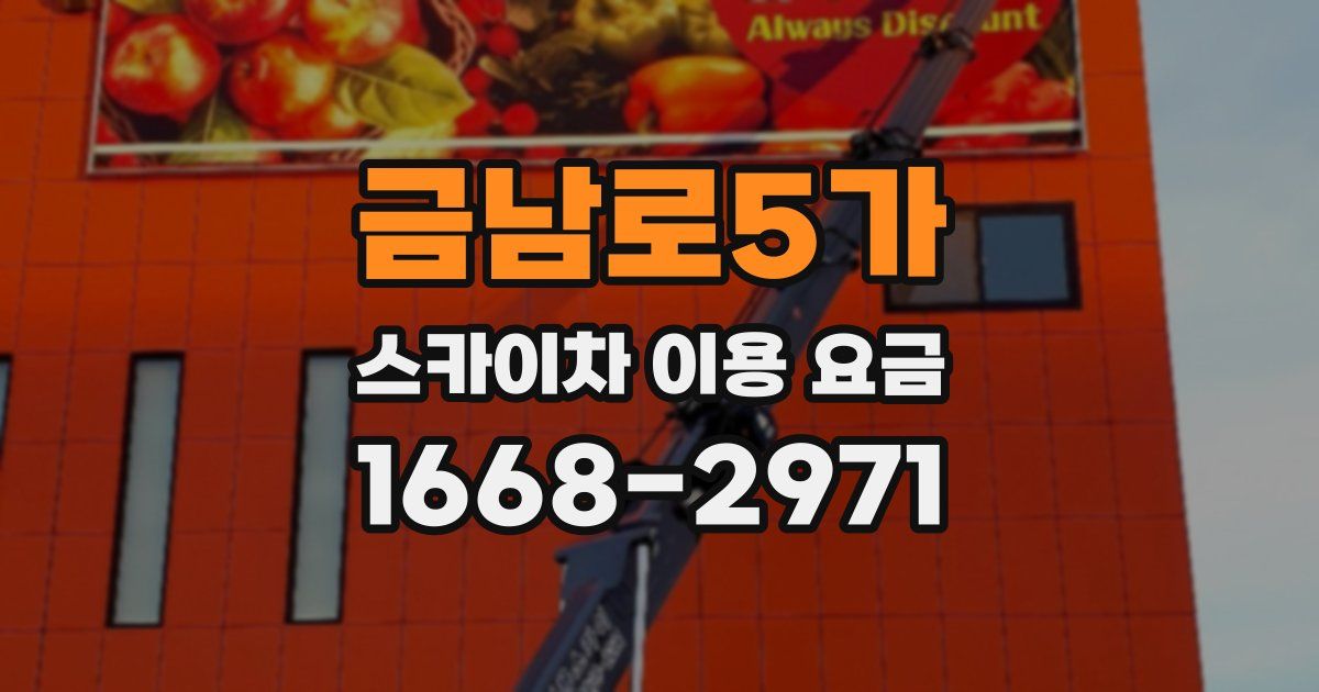 금남로5가 스카이차 이용 요금