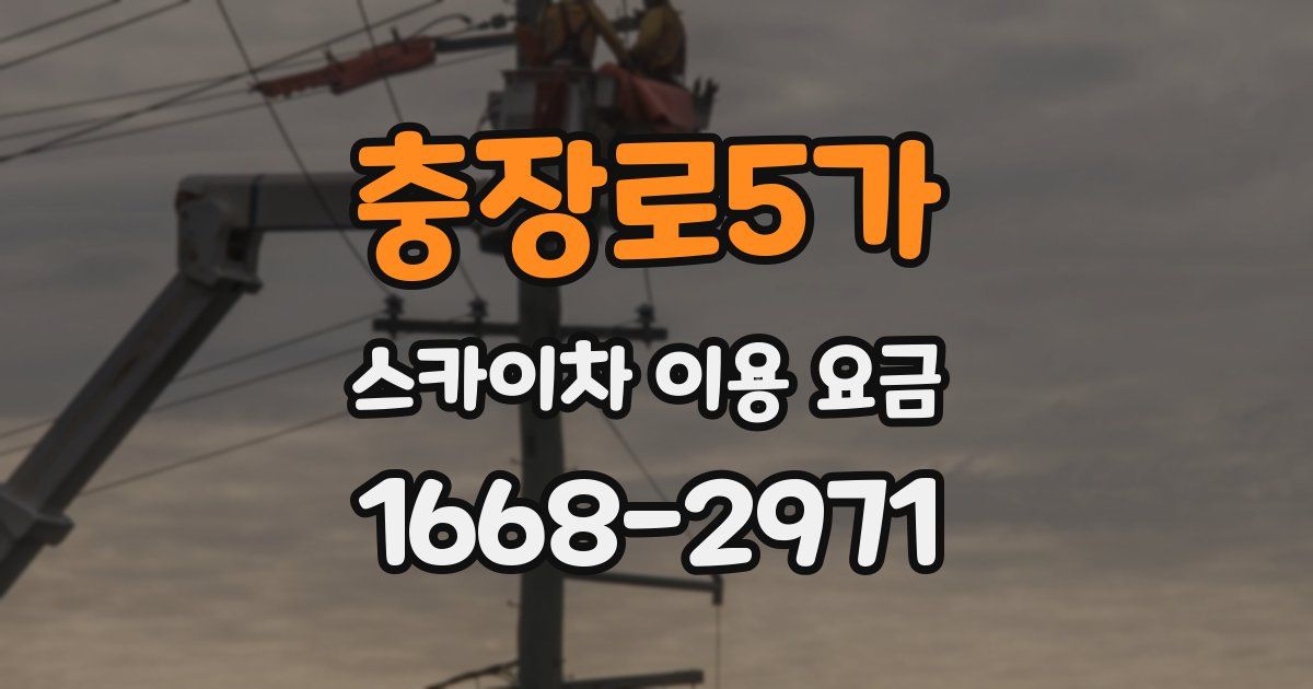 충장로5가 스카이차 이용 요금