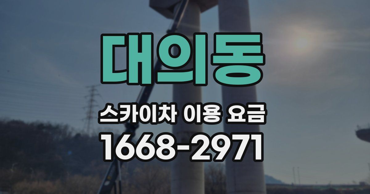 대의동 스카이차 이용 요금