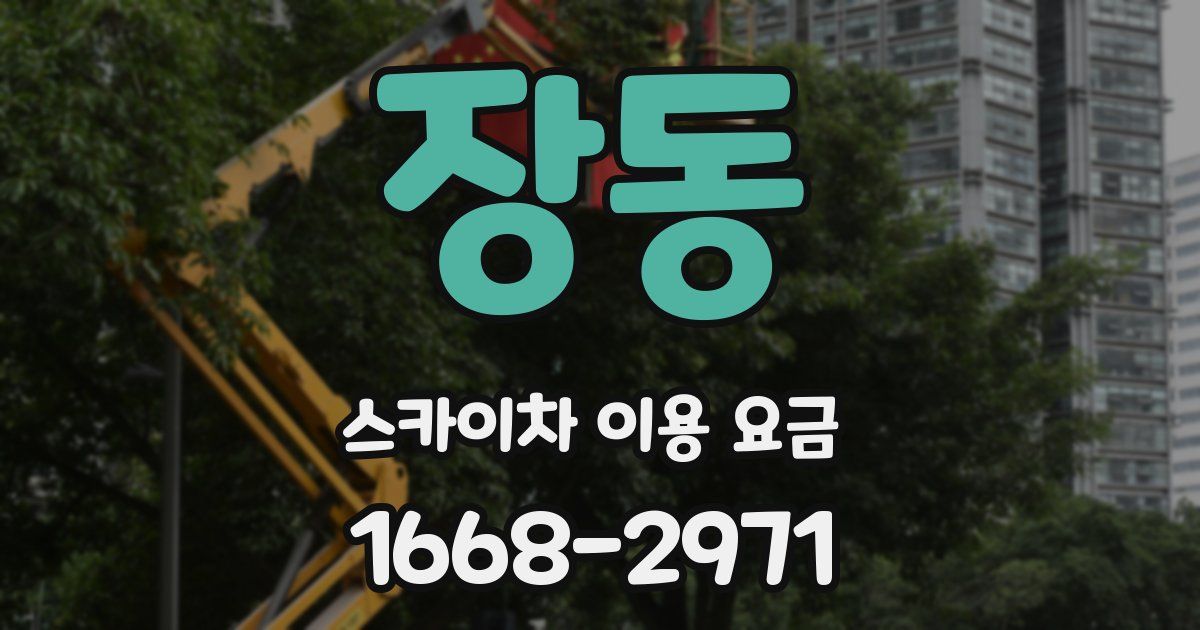 장동 스카이차 이용 요금