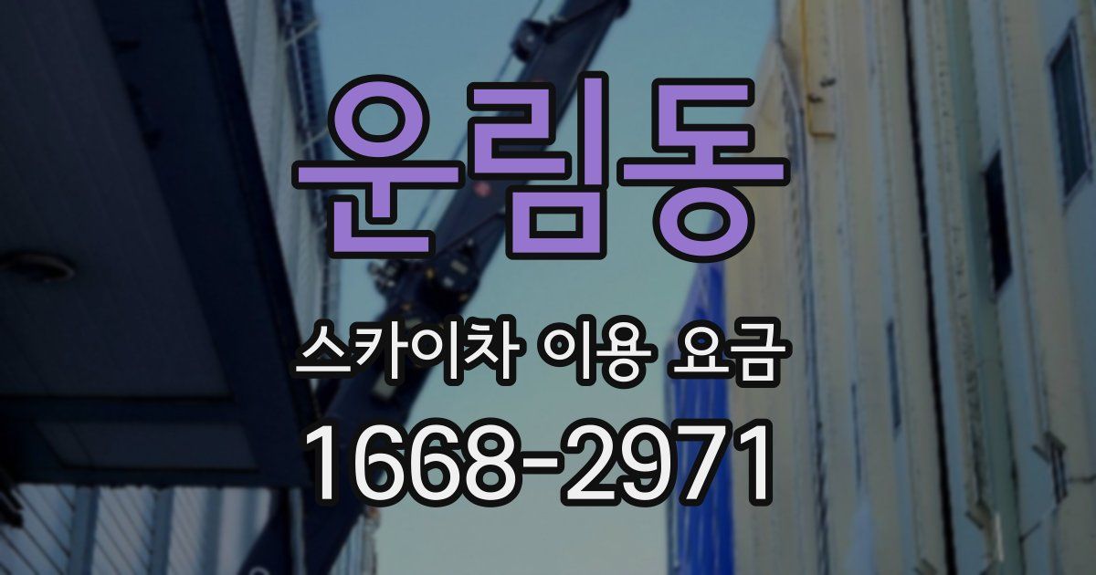 운림동 스카이차 이용 요금