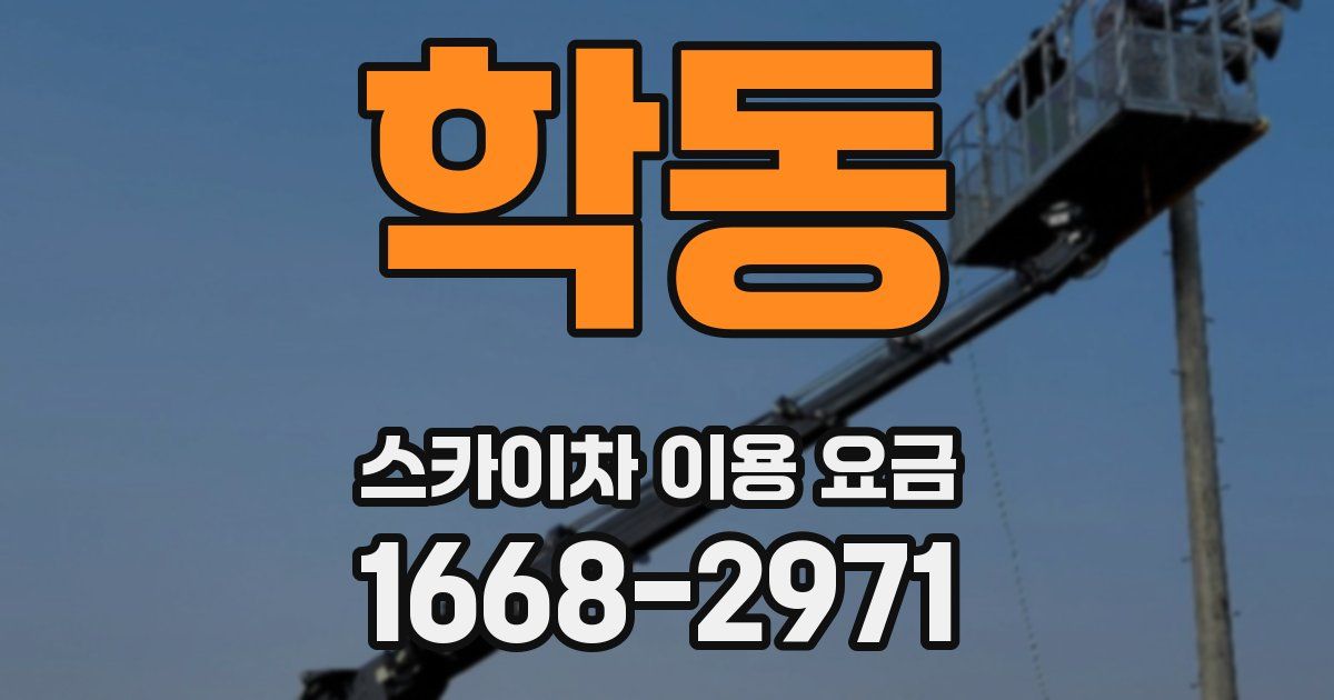 학동 스카이차 이용 요금