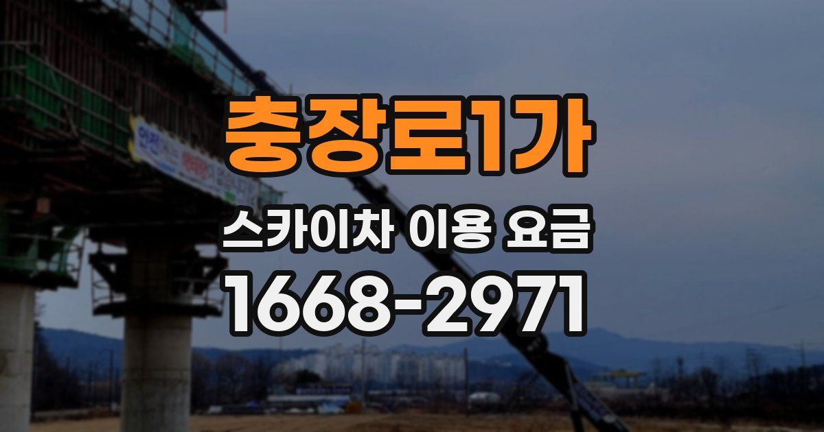 충장로1가 스카이차 이용 요금