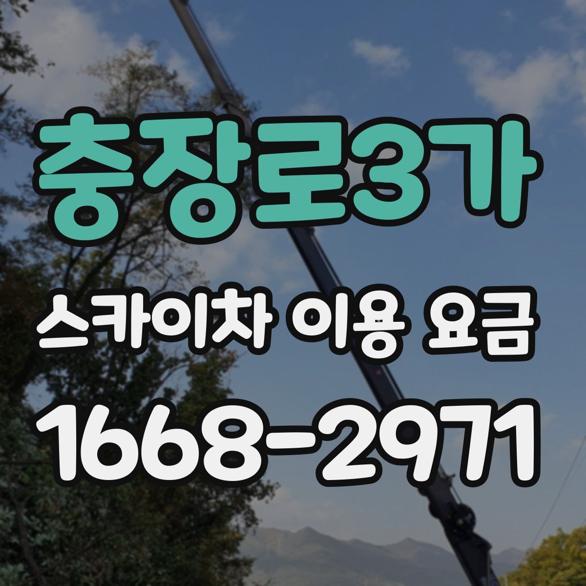 충장로3가 스카이차 이용 요금