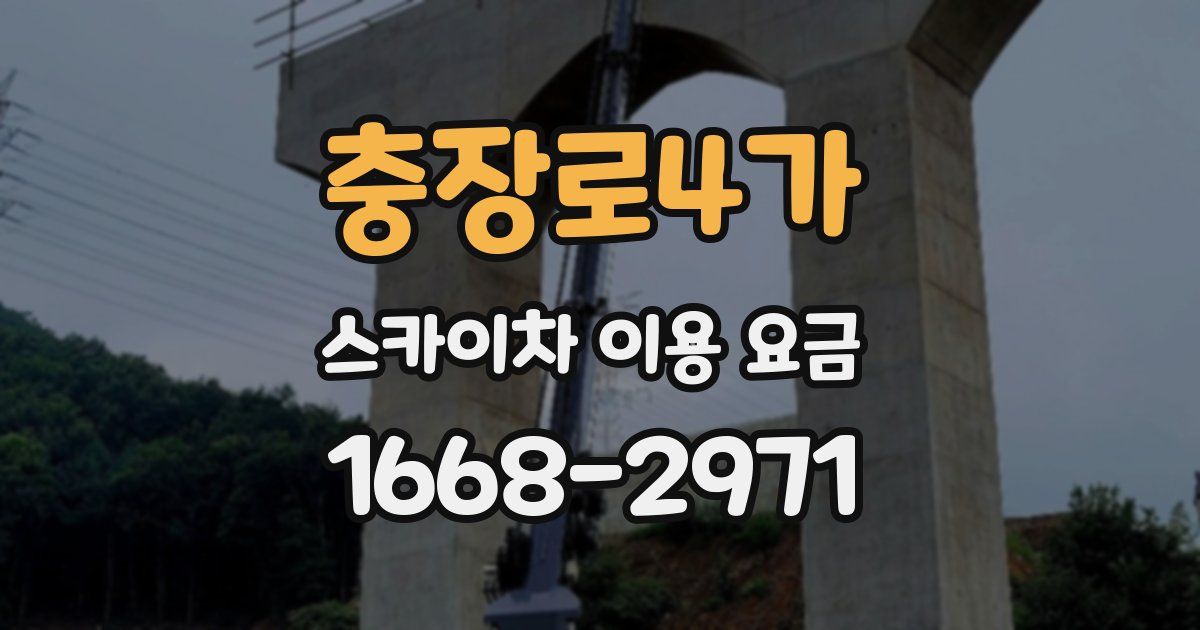 충장로4가 스카이차 이용 요금