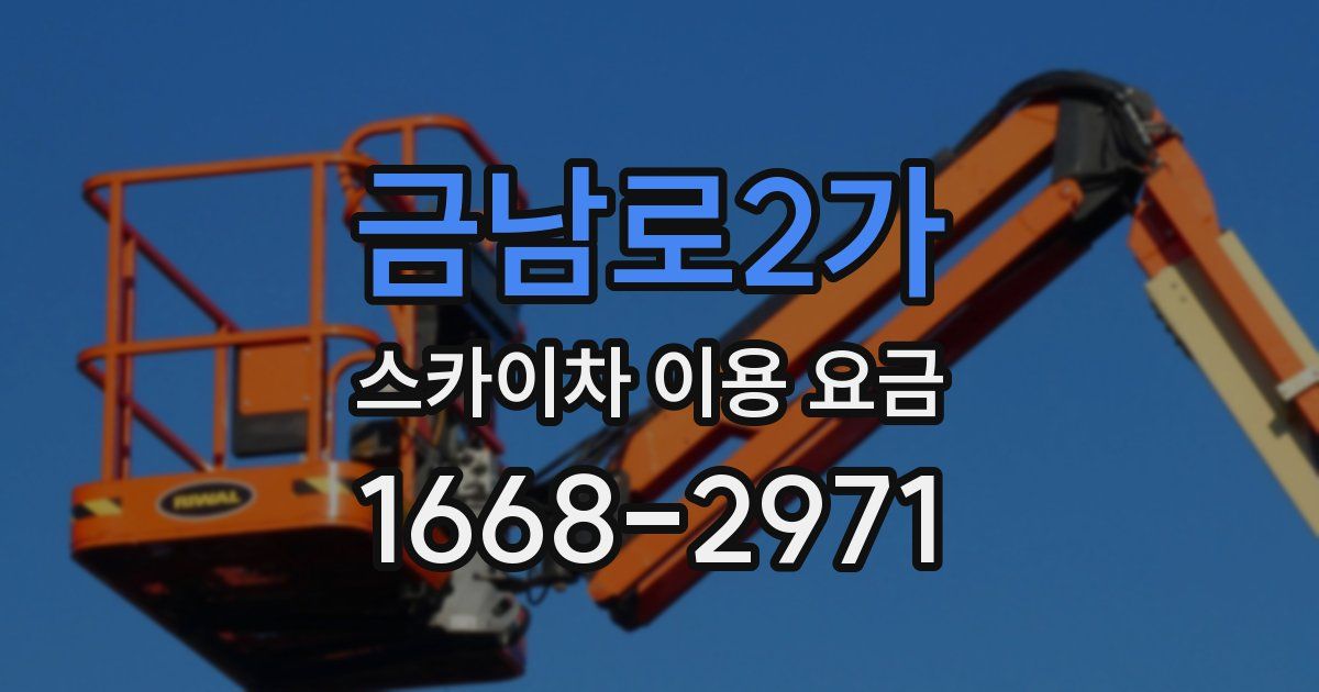 금남로2가 스카이차 이용 요금