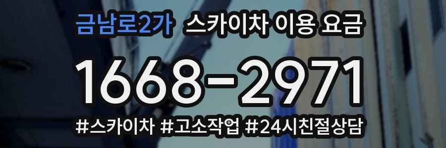금남로2가 스카이차 이용 요금