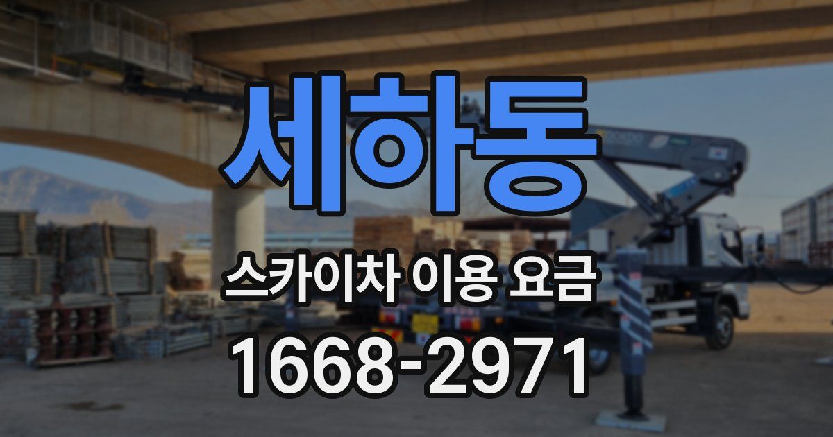 세하동 스카이차 이용 요금