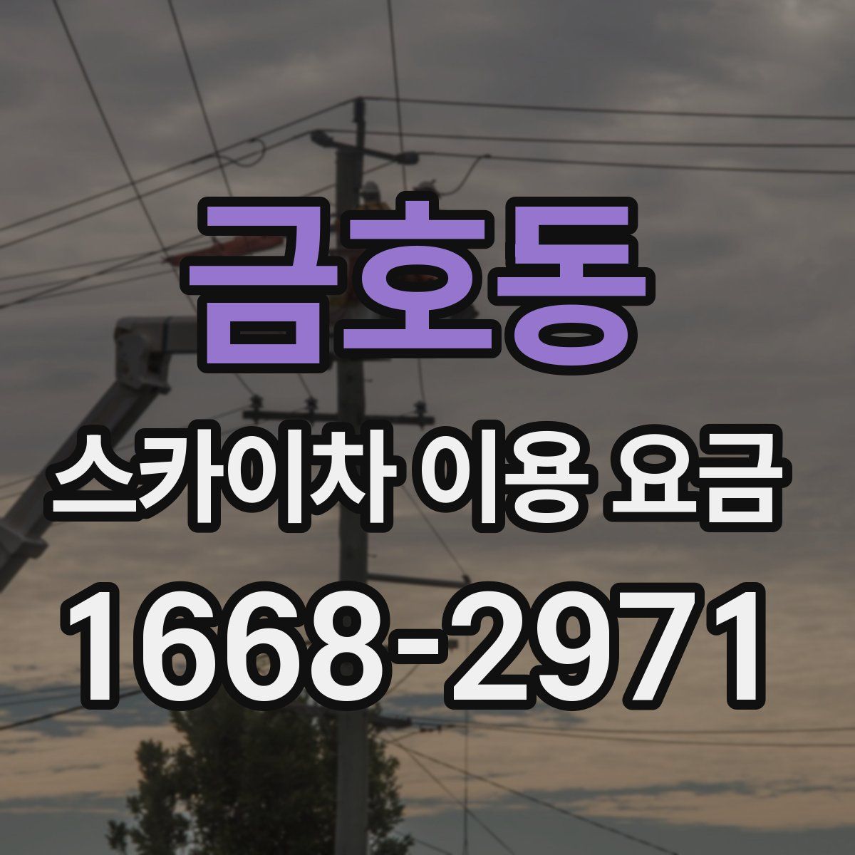 금호동 스카이차 이용 요금
