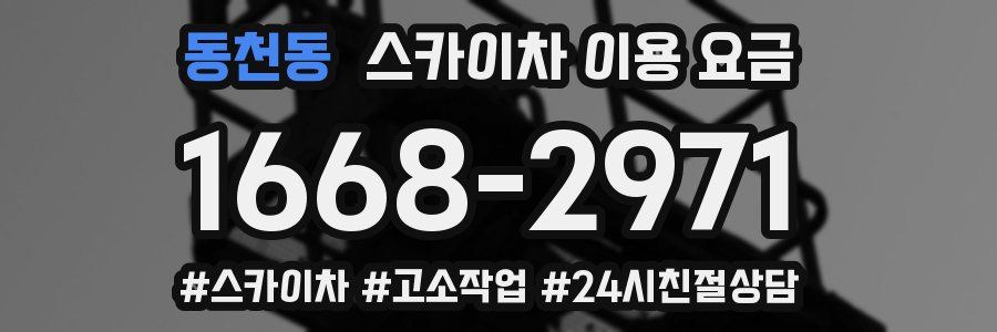 동천동 스카이차 이용 요금