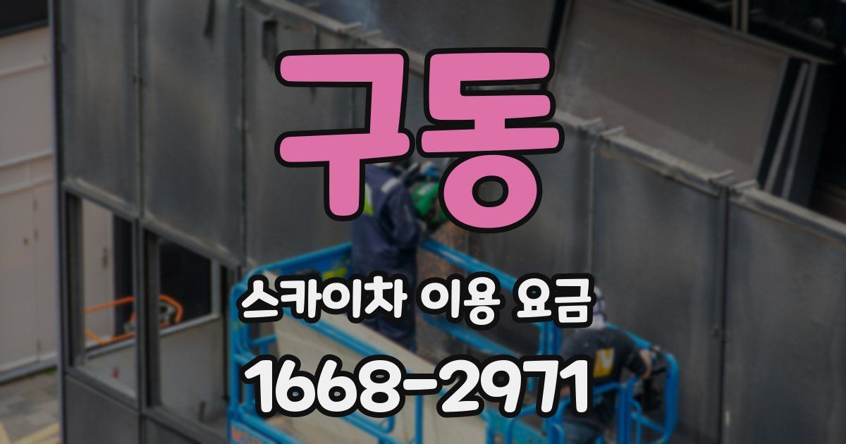 구동 스카이차 이용 요금